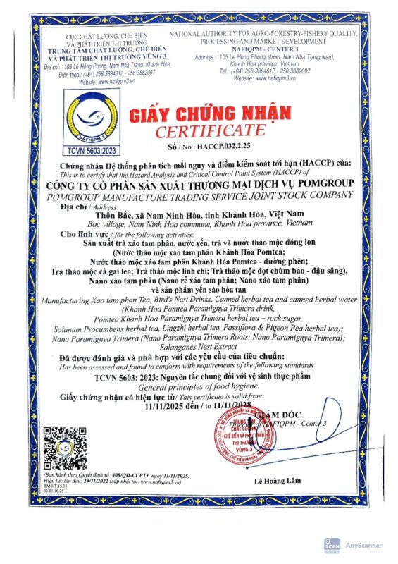 chung nhan HACCP 2025 pdf