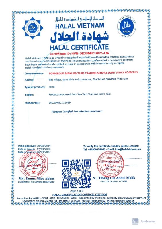 chung nhan HALAL 2026 pdf