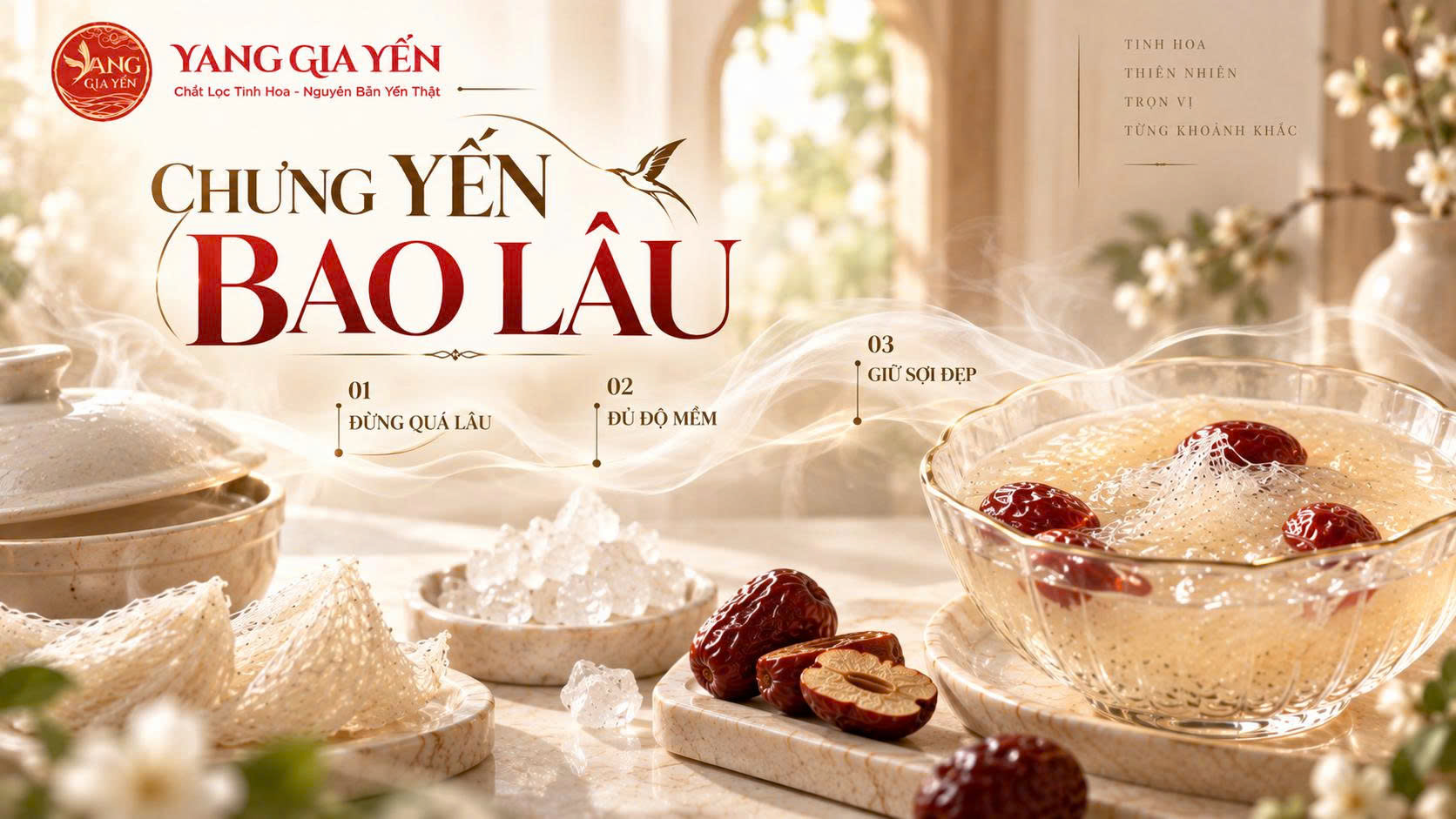 Chưng yến bao lâu Chưng yến bao lâu