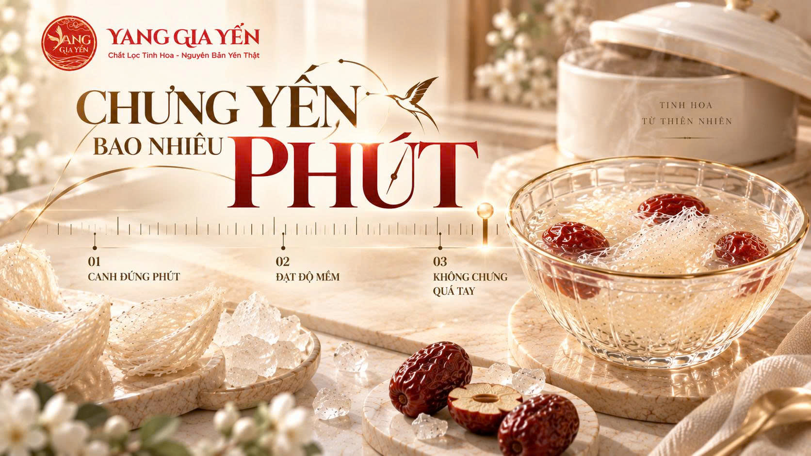 Chưng yến bao nhiêu phút Chưng yến bao nhiêu phút