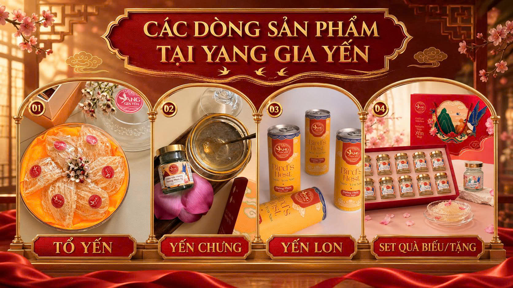Các dòng sản phẩm tại Yang Gia Yến