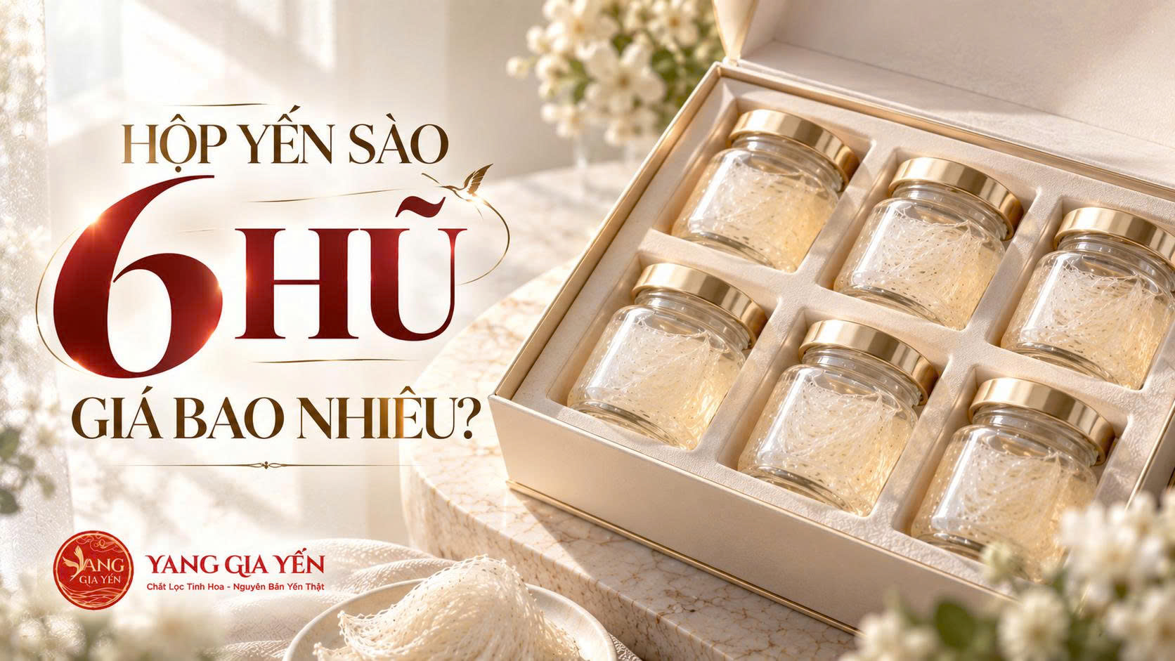 Hộp yến sào 6 hũ giá bao nhiêu Hộp yến sào 6 hũ giá bao nhiêu