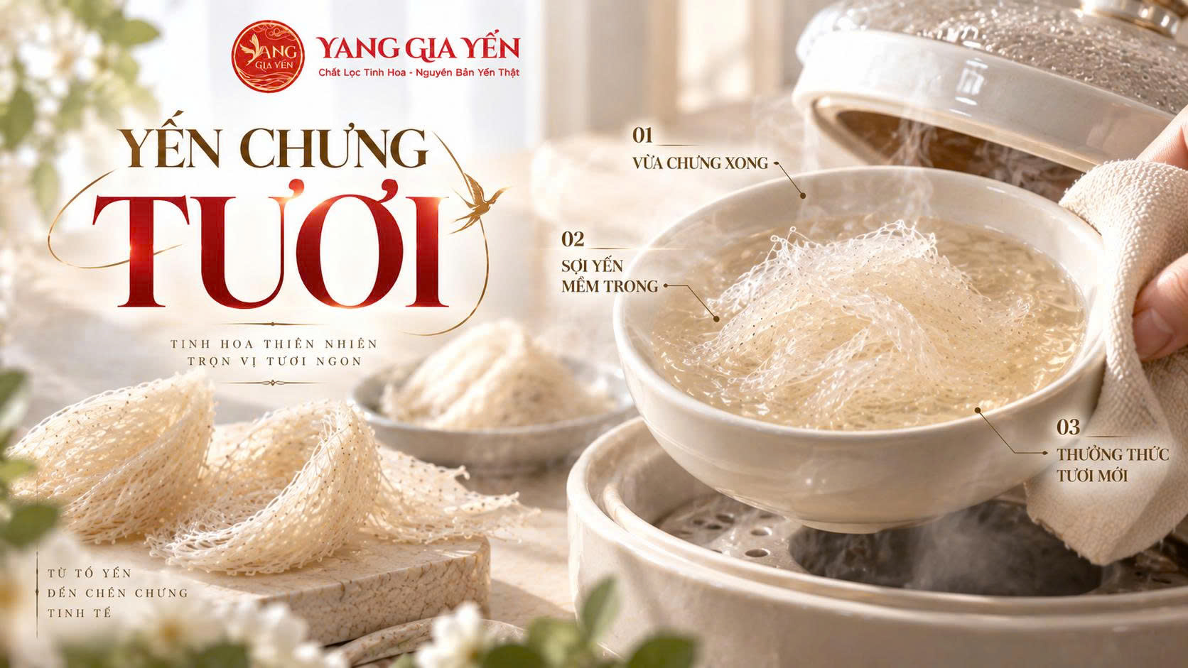 Yến chưng tươi Yến chưng tươi