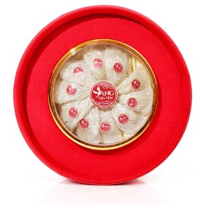 Hộp Tròn Da Đỏ Yến Tinh Chế 100g