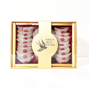 Hộp Quà Vàng Kim Nắp Mica Yến Tinh Chế 100g