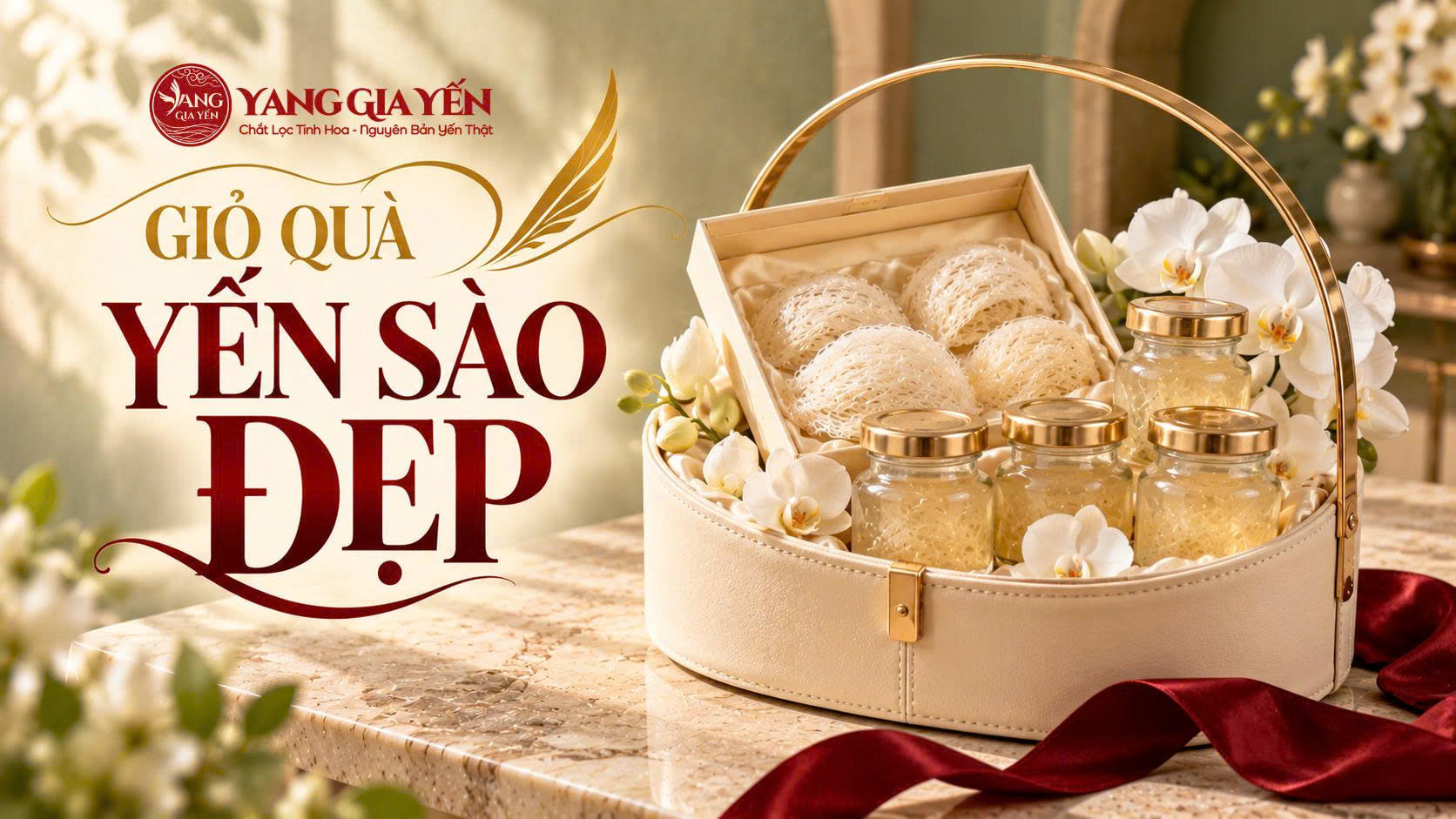 Giỏ quà yến sào đẹp