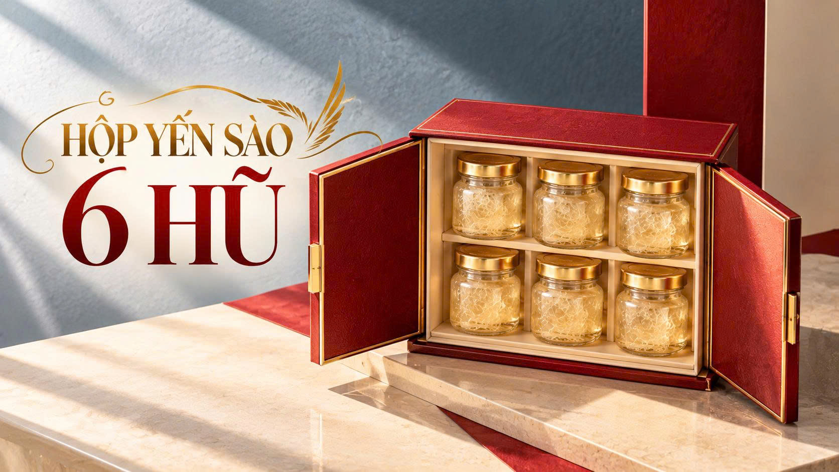 Hộp yến sào 6 hũ Hộp yến sào 6 hũ