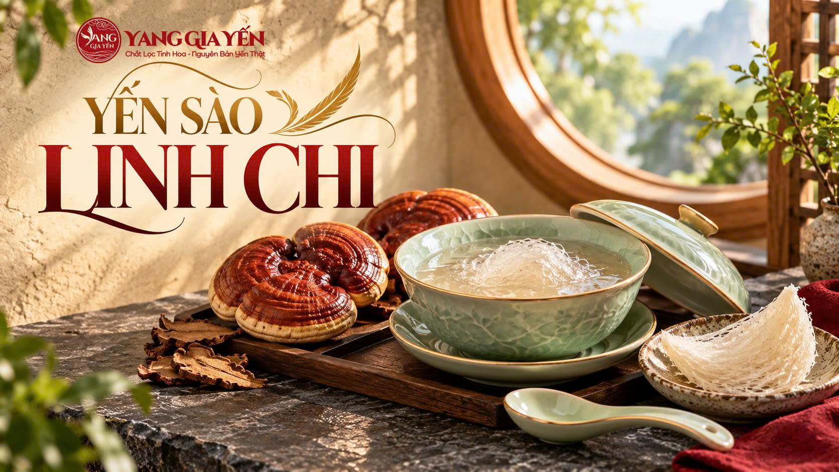Yến sào linh chi Yến sào linh chi